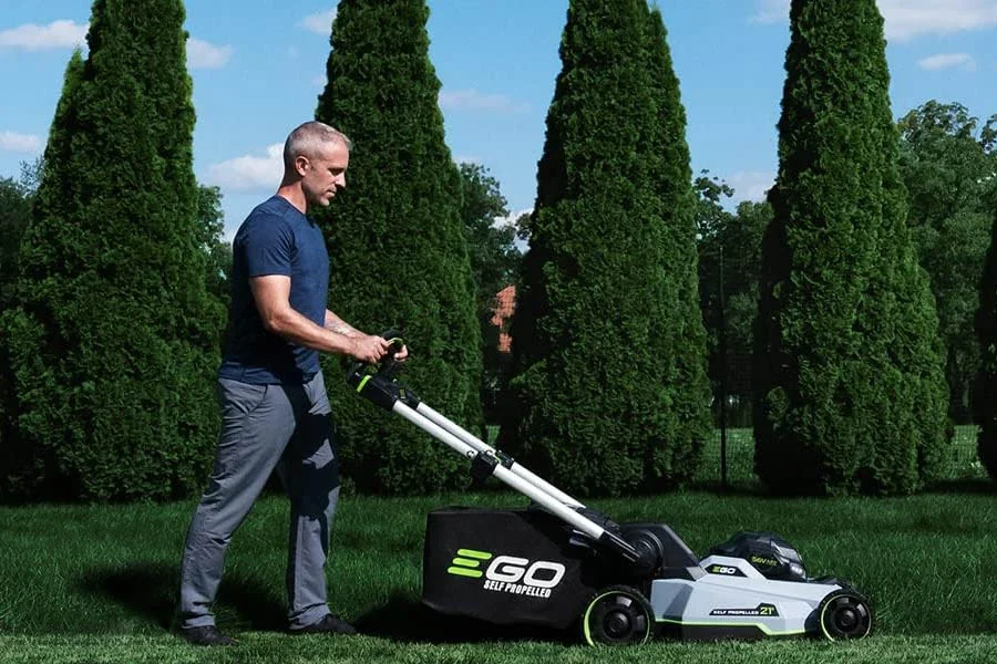 electric walk behind lawn mowers